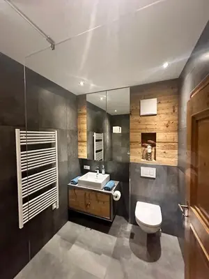 Ein Badezimmer in der Unterkunft Apartments Oberkofler