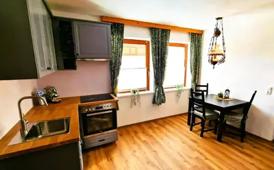 Küche/Küchenzeile in der Unterkunft Appartment am Wiesinger Bichl