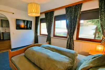 Ein Bett oder Betten in einem Zimmer der Unterkunft Appartment am Wiesinger Bichl