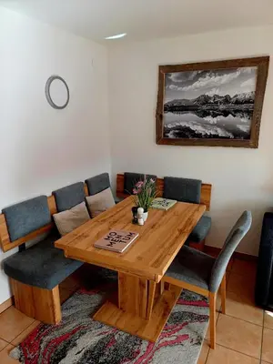 Ein Sitzbereich in der Unterkunft Appartement Rabl