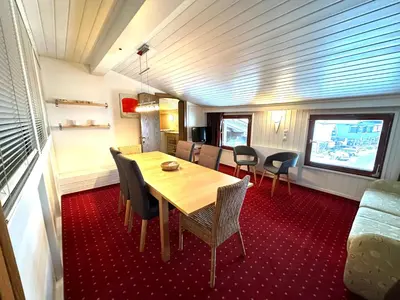 Ein Sitzbereich in der Unterkunft Apartments Pichler