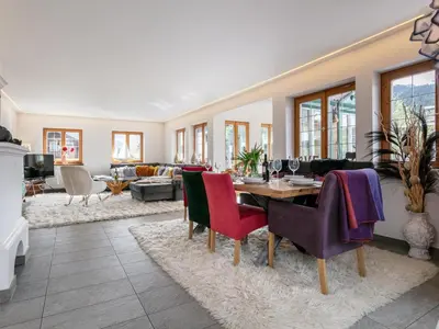 Ein Sitzbereich in der Unterkunft Villa Kitz