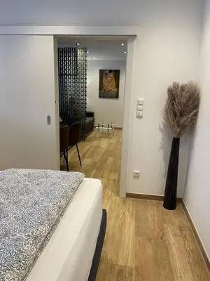 Ein Sitzbereich in der Unterkunft Ferienwohnung Eder