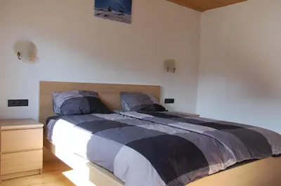Ein Bett oder Betten in einem Zimmer der Unterkunft Haus hart im Zillertal 6 personen