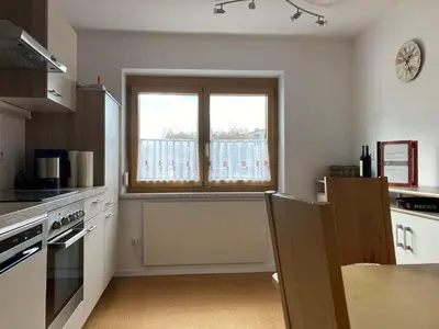 Küche/Küchenzeile in der Unterkunft Ferienwohnung Auszeit