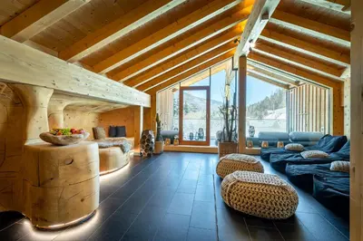 Ein Sitzbereich in der Unterkunft mama thresl