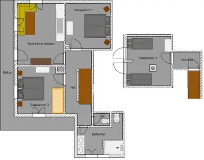 Grundriss der Unterkunft Apartments Pihapperhof