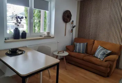 Ein Sitzbereich in der Unterkunft Appartement Fohringer