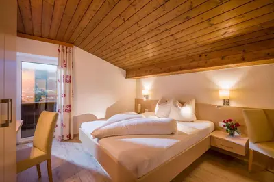 Ein Bett oder Betten in einem Zimmer der Unterkunft Johannishof