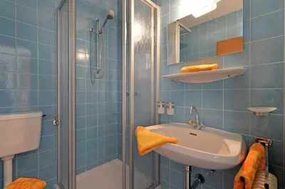 Ein Badezimmer in der Unterkunft Johannishof