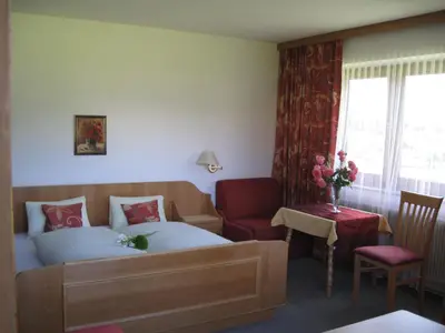 Ein Bett oder Betten in einem Zimmer der Unterkunft Johannishof