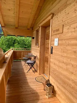 Ein Balkon oder eine Terrasse in der Unterkunft s'Zuhaus