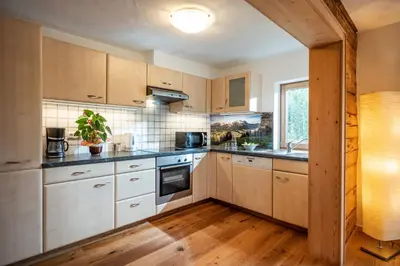 Küche/Küchenzeile in der Unterkunft Ferienwohnung Schwabegghof