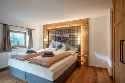 Ein Bett oder Betten in einem Zimmer der Unterkunft Ferienwohnung Schwabegghof