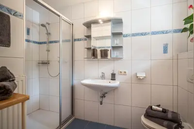 Ein Badezimmer in der Unterkunft Ferienwohnung Schwabegghof