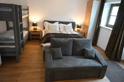 Ein Bett oder Betten in einem Zimmer der Unterkunft Nicky apartments and studios