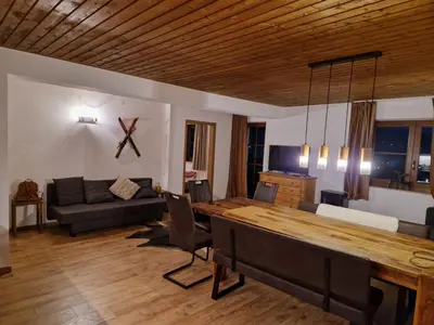 Ein Sitzbereich in der Unterkunft Nicky apartments and studios