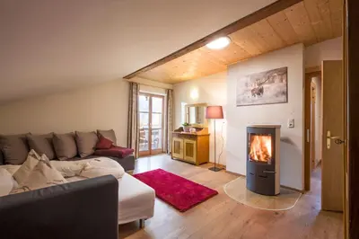 Ein Sitzbereich in der Unterkunft Ferienhaus Bockstecken