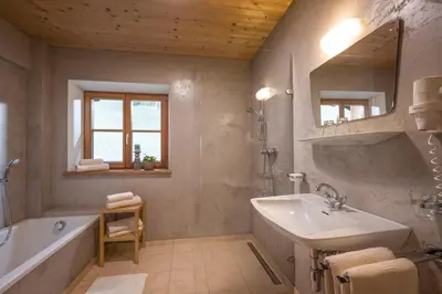 Ein Badezimmer in der Unterkunft Ferienhaus Bockstecken
