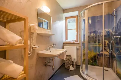 Ein Badezimmer in der Unterkunft Ferienhaus Bockstecken
