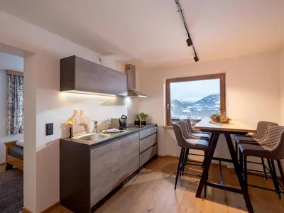 Küche/Küchenzeile in der Unterkunft Appartement Penningdörfl