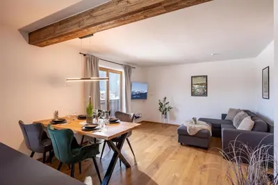 Ein Sitzbereich in der Unterkunft Appartement Penningdörfl
