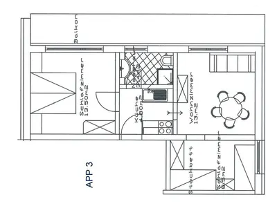 Grundriss der Unterkunft Michi's Appartements