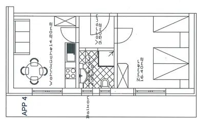 Grundriss der Unterkunft Michi's Appartements