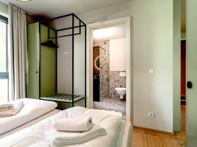 Ein Bett oder Betten in einem Zimmer der Unterkunft Lukasfeld 9 Top Lisi