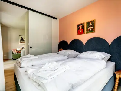 Ein Bett oder Betten in einem Zimmer der Unterkunft Lukasfeld 9 Top Sepp
