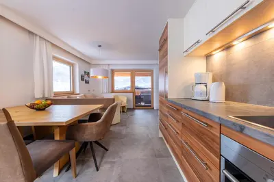 Küche/Küchenzeile in der Unterkunft Ferienwohnung Gipfelreich