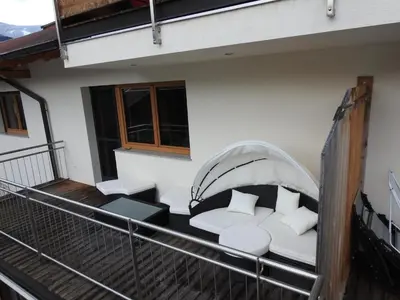 Ein Balkon oder eine Terrasse in der Unterkunft Ferienhaus Höllwarth