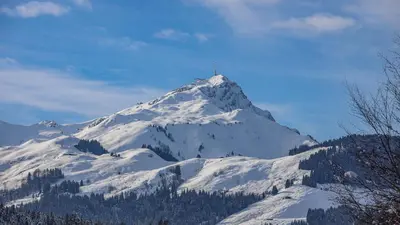 Ein allgemeiner Bergblick oder ein Berglick von der Ferienwohnung aus
