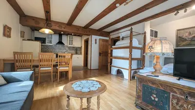 Küche/Küchenzeile in der Unterkunft Chalet Apartments Ferius inklusive Jokercard im Sommer
