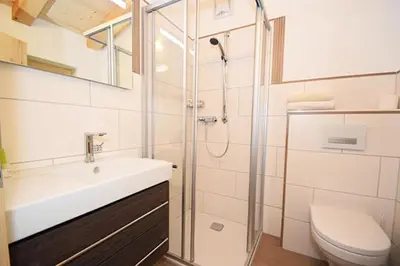 Ein Badezimmer in der Unterkunft Pension Biobauernhof Hinteraltensberg