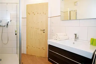Ein Badezimmer in der Unterkunft Pension Biobauernhof Hinteraltensberg