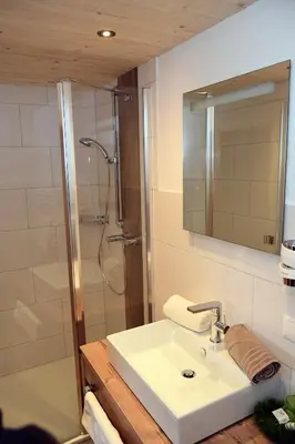 Ein Badezimmer in der Unterkunft Pension Biobauernhof Hinteraltensberg