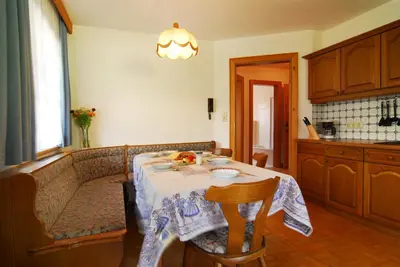 Ein Sitzbereich in der Unterkunft Zillertal Apartments