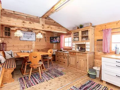 Küche/Küchenzeile in der Unterkunft Almhütte Bairau Kaser