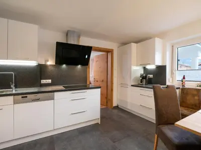 Küche/Küchenzeile in der Unterkunft Ferienwohnung Emmerenzia