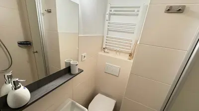 Ein Badezimmer in der Unterkunft NĀVA PLACE Small & Cozy Studio in Hinterglemm - 650 m to Ski Lift, Wifi