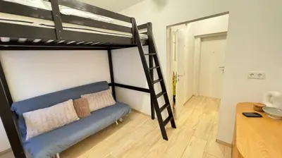 Ein Bett oder Betten in einem Zimmer der Unterkunft NĀVA PLACE Small & Cozy Studio in Hinterglemm - 650 m to Ski Lift, Wifi