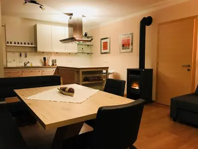 Küche/Küchenzeile in der Unterkunft Ferienwohnung Martina