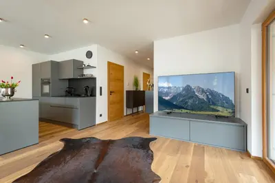 Küche/Küchenzeile in der Unterkunft Apartment Seeglück am Walchsee - sehr stylisch, zentral und neuerbaut