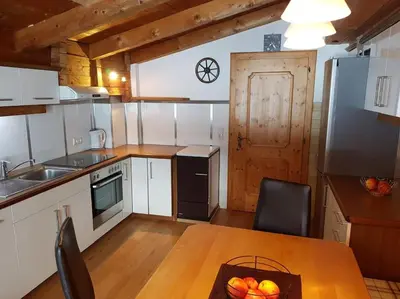 Küche/Küchenzeile in der Unterkunft Gemütliche Wohnung mit Blick auf den Zahmen Kaiser