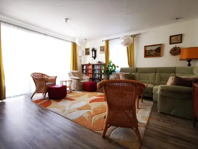 Ein Sitzbereich in der Unterkunft Zuhause bei Aurora