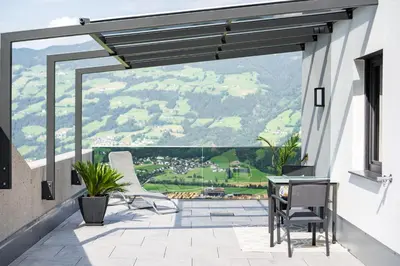 Ein Balkon oder eine Terrasse in der Unterkunft Apart Ausblick