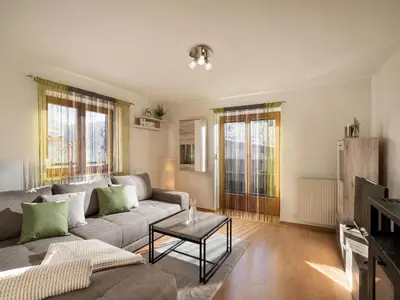 Ein Sitzbereich in der Unterkunft Appartement Exenberger