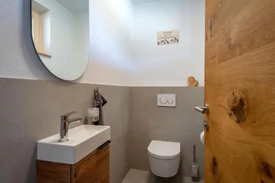 Ein Badezimmer in der Unterkunft Chalet Gipfelblick