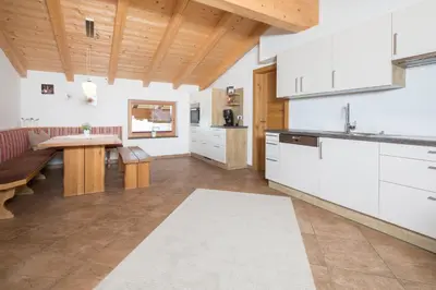 Küche/Küchenzeile in der Unterkunft Bauernhaus Roßmoos